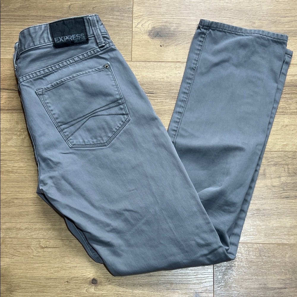 Express Men's Slim Skinny Jeans in Gray